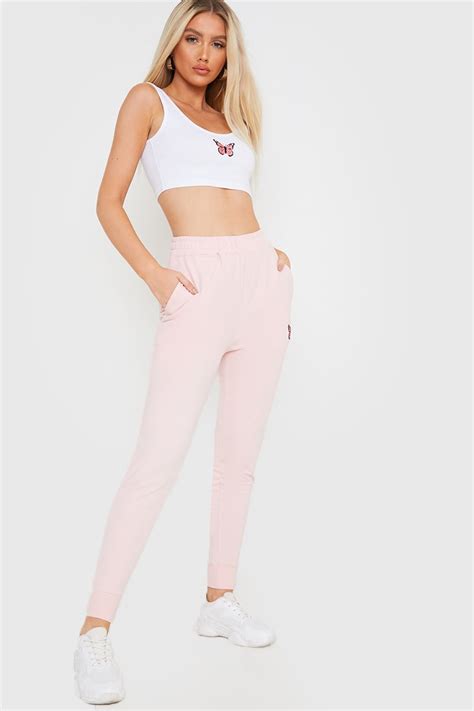 Francesca Farago White Butterfly Crop Top In The Style