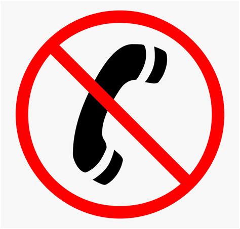 No Calling Out Clipart No Phone Call Icon Transparent