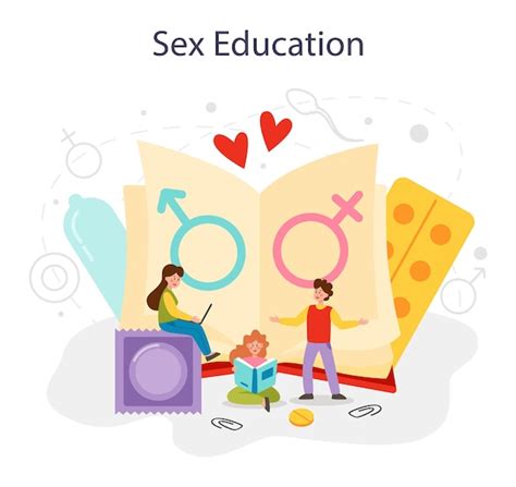 Concepto De Educación Sexual Lección De Salud Sexual Para Jóvenes Sistema De Anticoncepción Y