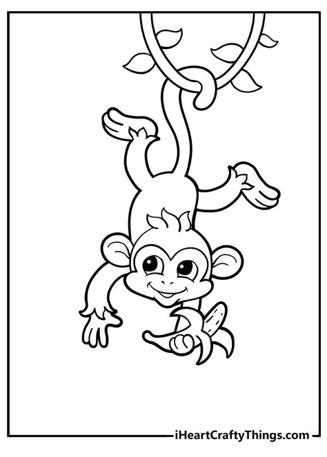 Cute Monkey Coloring Pages Home Design Ideas