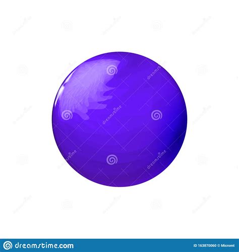 Blue Glossy Textured In Streaks Sphere Polished Ball Mock Up Of Clean