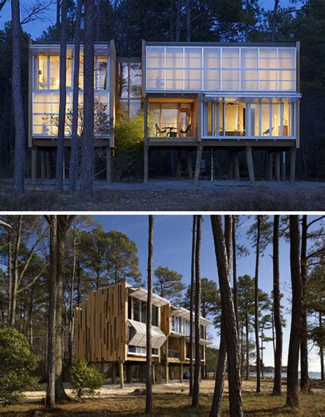 Prefab Beach House On Stilts Kieran Timberlake Blue Ant Studio