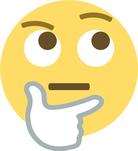 Question Face Png - Thoughtful Emoji Clipart - Full Size Clipart ...