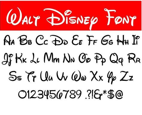 Walt Disney Font Svg Walt Disney Letters Alphabet Disney Disney Font