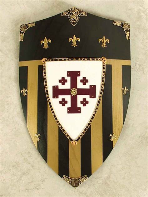 Knights are referred to with the title ser. Jerusalem Medieval Shield - Wooden