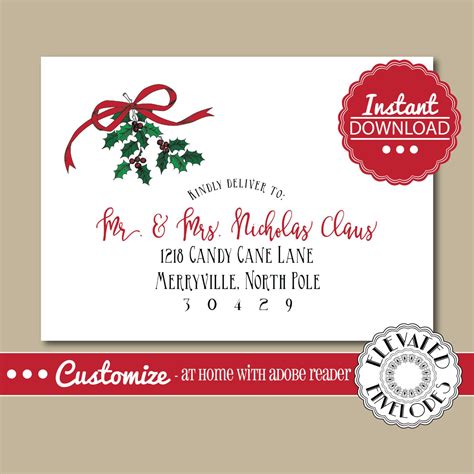 Christmas Return Address Labels Template