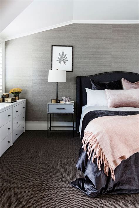 Wallpops Gray Tibetan Faux Grasscloth Wallpaper Master Bedroom