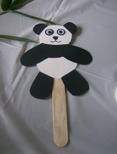 Panda Puppet Had All Pieces Cut Out So The Children Just Had To