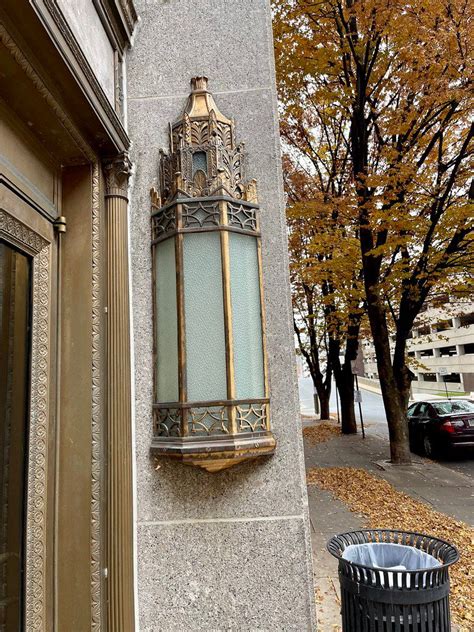 Art Deco Light Fixture At Side Entryway Of Berks County Courthouse In