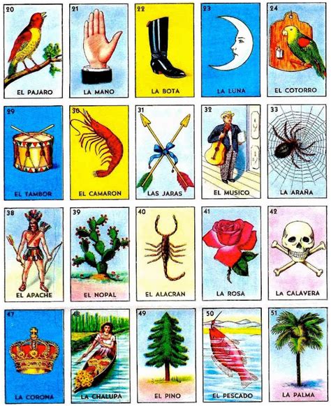 Printable Spanish Bingo Cards