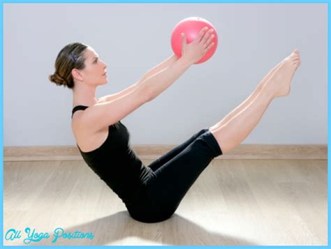 With a soft rubber exterior, they are about 4 inches in diameter, making them easy to hold in one hand. Pilates Small Ball Exercises - AllYogaPositions.com