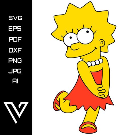 Lisa Simpson Svg Bundle Layered The Simpsons Vector Artwork Etsy