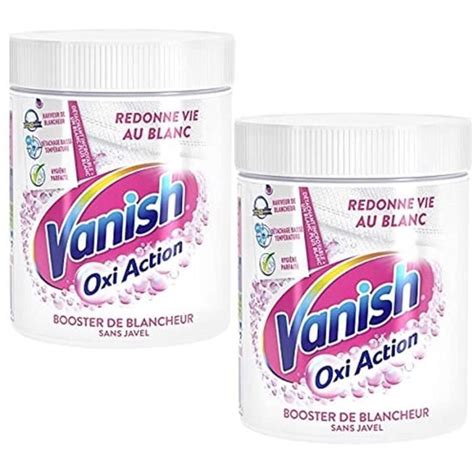Vanish Oxi Action Booster De Blancheur Lot De 2 Détachants Textile