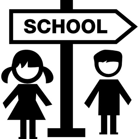 School Signal And Children Free Education Icons