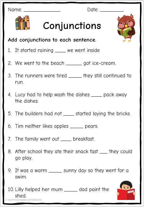 Conjunctions Worksheet For Grade Hot Sex Picture