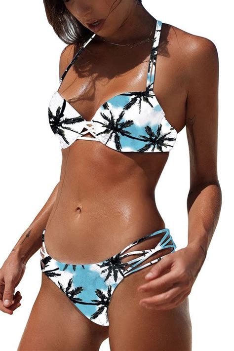 Hualong Sexy Two Pieces Printed Bathing Suits Online Store For Women Sexy Dresses