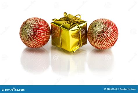 Beautiful Christmas Presents Isolated On White Background Stock Photo