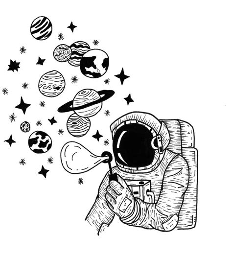 Astronaut Blowing Bubbles Art Print By Cosmic Illustrations X Small