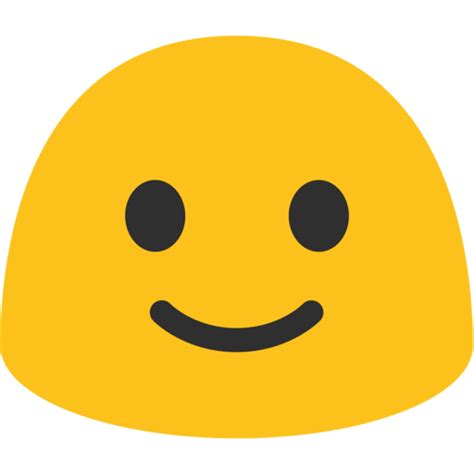 Slightly Smiling Face Emoji Isolated On White Grinning Emoticon Symbol