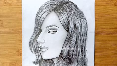 Next, sketch out the structure of the face, then draw in the hair line which has a simple parted style. How to Draw a Girl face for BEGINNERS - step by step ...