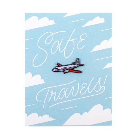 Safe Travels Enamel Pin Card Travel Cards Safe Travel Cards