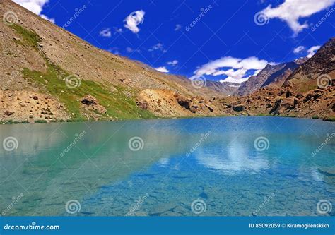 Clearwater Lake In The High Altitude Mountain Desert Of The Himalayas