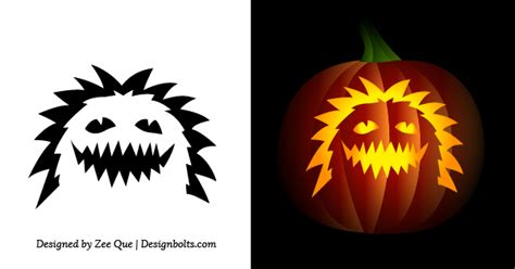 Free Simple And Easy Pumpkin Carving Stencils Patterns For Kids 2014