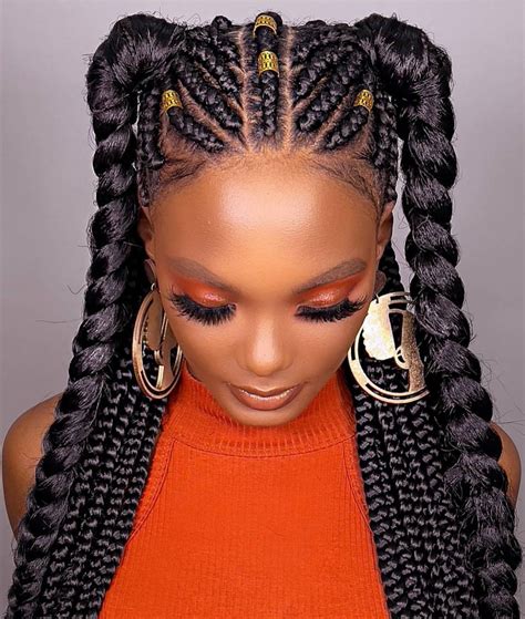You even have the possibility to add small colorful flowers around your braids. Latest African Braided Hairstyles 2021: Beautiful Braid ...