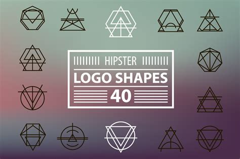 Hipster Logo Shapes Set Of 40 Logo Templates Creative Market