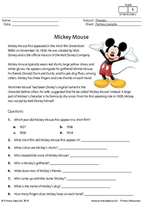 Reading Comprehension A2 Worksheet