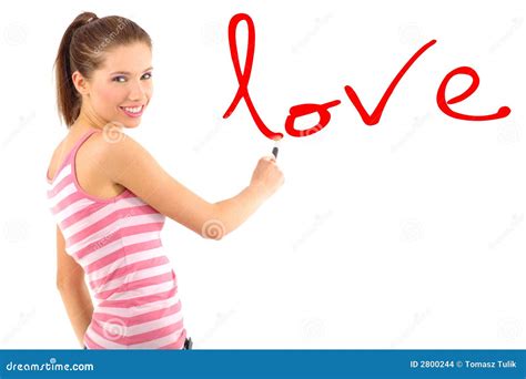 Girl Painting Write Stock Photo Image Of Color Creativity 2800244