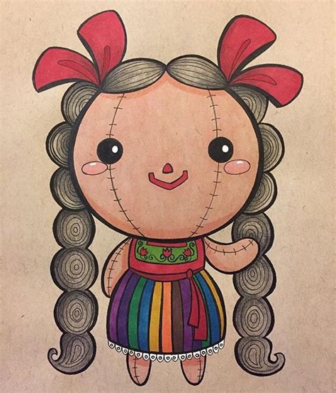 Mexican Doll Muñeca María Mexican Doll Mexican Art Tatto Old Bear Drawing Chicano Art