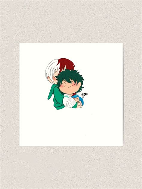 Tododeku Cuddles Art Print For Sale By Juice Draws Redbubble