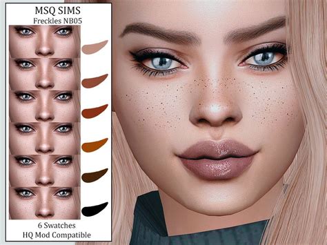 Sims Freckles NB By MSQSIMS Base Game All Ages All Genders Swatches HQ Mod