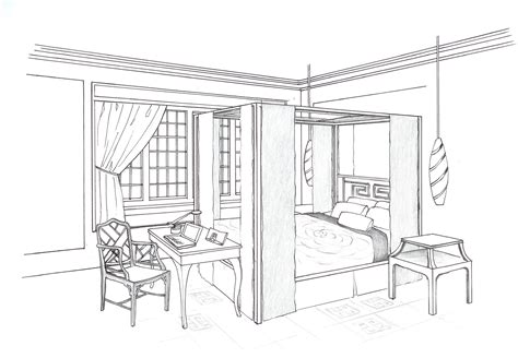 Bedroom Perspective Drawing Interior Design Drawings Interior Design