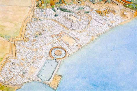Tunisia Punic Carthago Carthage Detail Of The City Tunisie