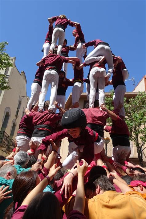 Castellers Human Tower From Catalonia Spain Editorial Stock Photo