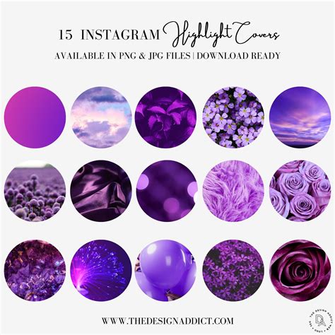 Purple Instagram Highlight Cover Icons Purple Ig Purple Etsy Uk