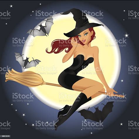 Pinup Witch Stock Illustration Download Image Now Istock