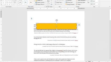 How To Insert And Use Shapes In Your Microsoft Word Document Youtube