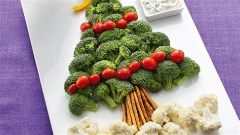 What is your association with christmas? Christmas Tree Vegetable Platter Recipe with herbs, sour ...