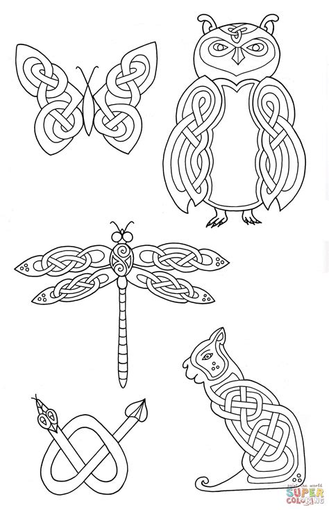 Celtic Animals Designs 2 Coloring Page Free Printable