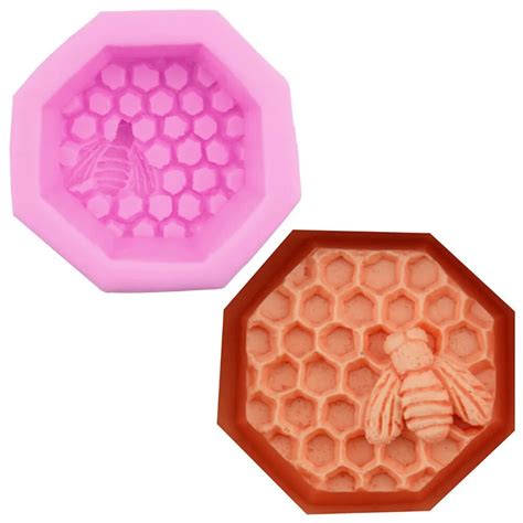 3d Diy Bee Honeycomb Silicone Gummy Mold Cake Chocolate Fondant Making Candle Chocolate Mold
