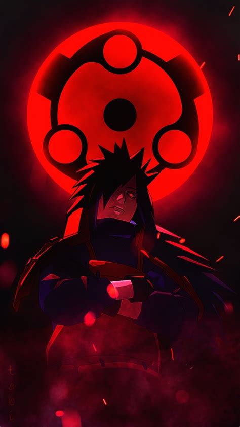 An Anime Character Standing In Front Of A Red Sun