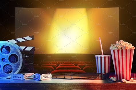 Movie Equipment With Background Cine Containing Cinema Movie And