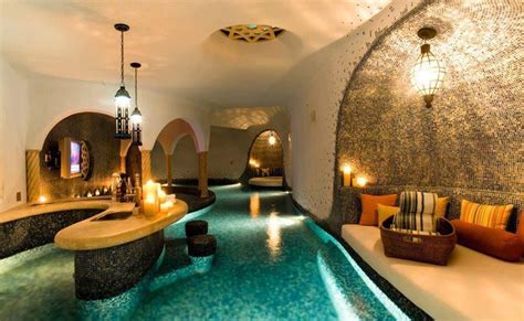 Stunning Entertainment Grotto Decor House Home Indoor Swimming Pools