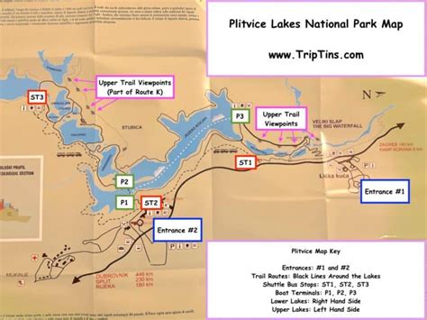 A Thorough Plitvice Lakes National Park Map Trails Waterfalls And Lakes
