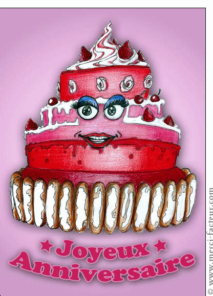 Maybe you would like to learn more about one of these? Carte Joyeux anniversaire gros gâteau rose pour envoyer ...