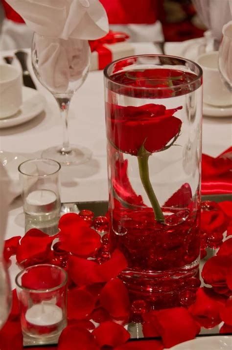 Red Roses Centerpieces Red Rose Wedding Rose Centerpieces