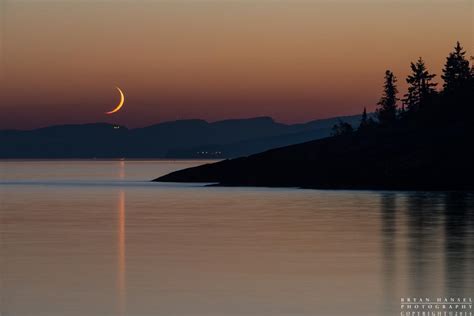 Crescent Moon Over Lake Superior ⋆ Bryan Hansel Photography